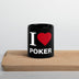 I Love Poker Black Glossy Mug