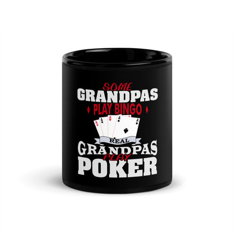 Grandpa Poker Black Mug