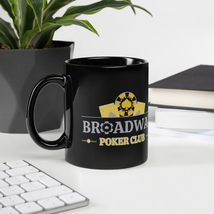Poker Club Black Glossy Mug