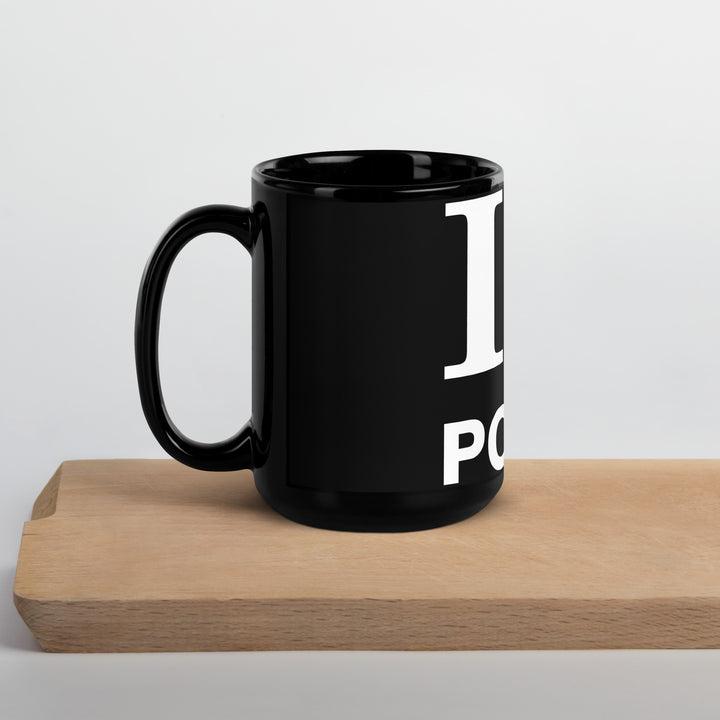 I Love Poker Black Glossy Mug