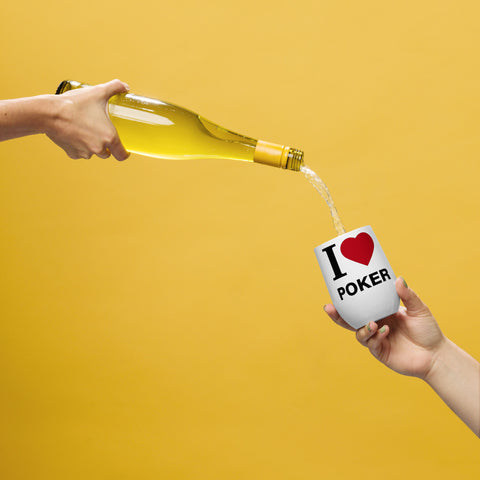 I love Poker Wine tumbler